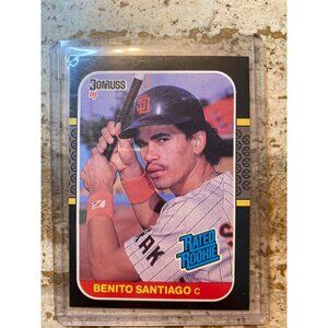 Donruss 1987 Benito Santiago Rated Rookie Baseball Card #31 Encased